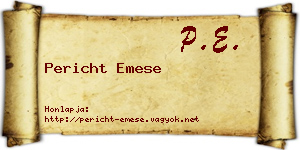 Pericht Emese névjegykártya